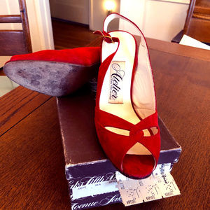 HEELS, Slingback suede